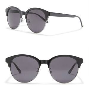 Joe's Jeans 54mm Round Sunglasses Satin Black NWT